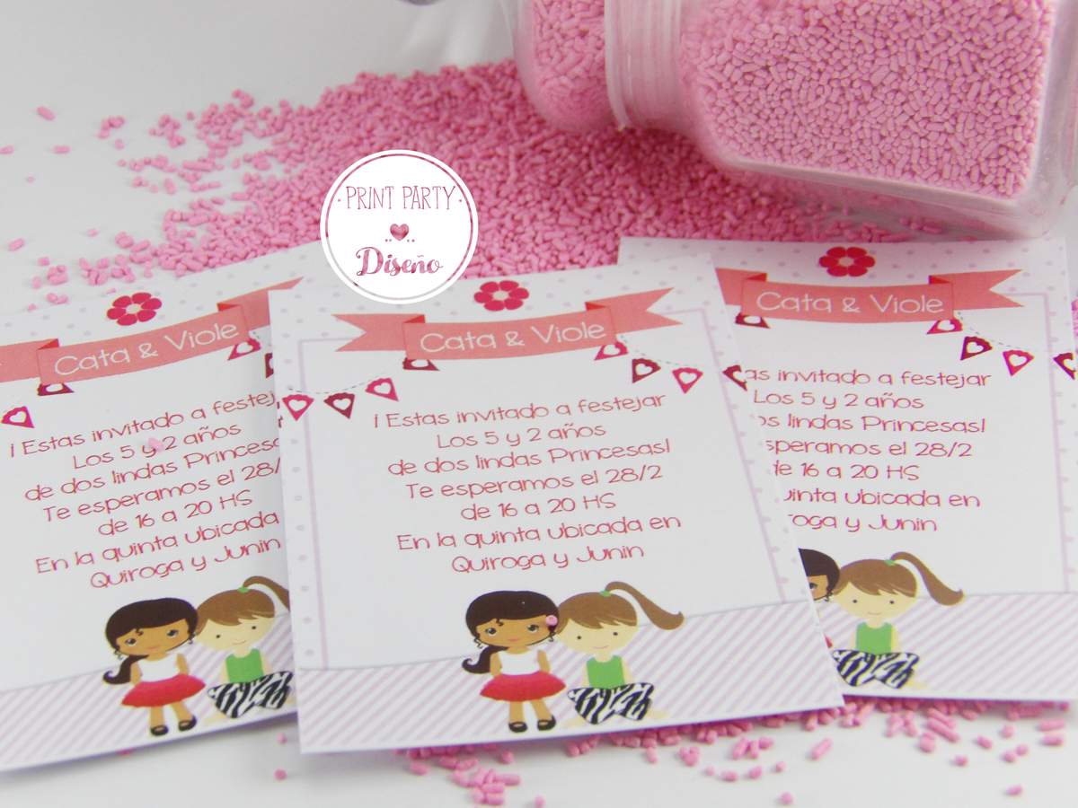 INVITACIONES SIN TEMÁTICA EN ESPECIAL - NIÑAS ♥
