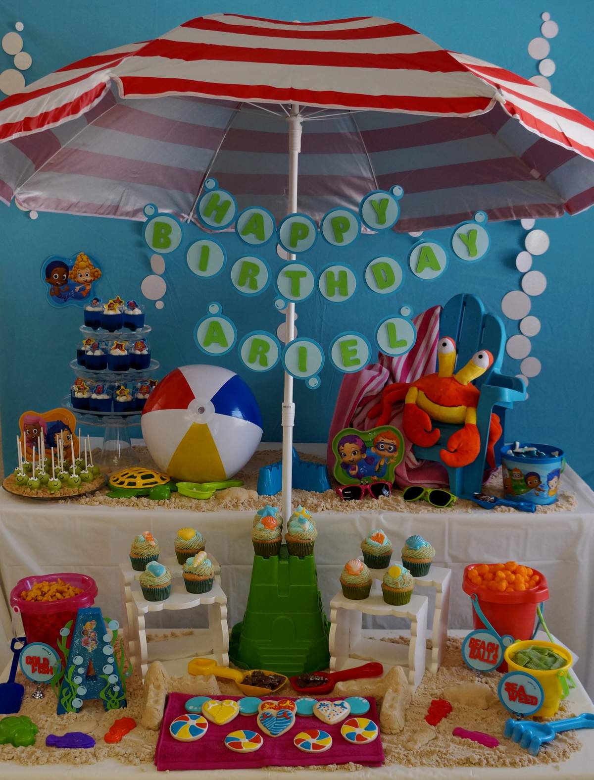 Bubble Guppies Beach Day Birthday Party Ideas | Photo 10 of 39 | Catch ...