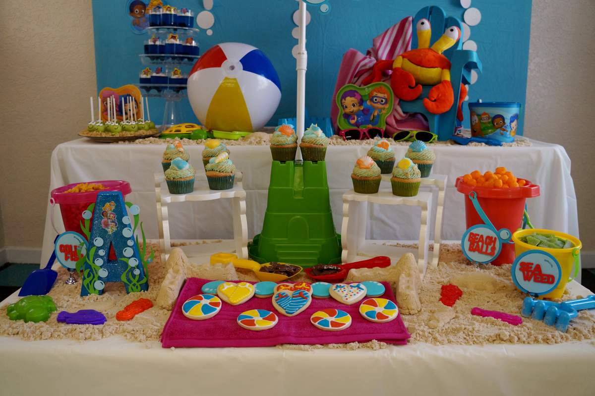 Bubble Guppies Beach Day Birthday Party Ideas | Photo 21 of 39 | Catch ...