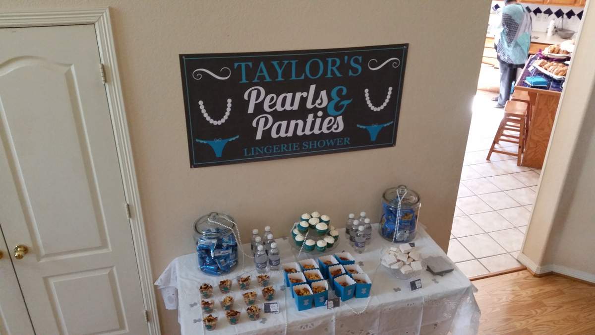 Taylor's Lingerie shower - Pearls and Panties