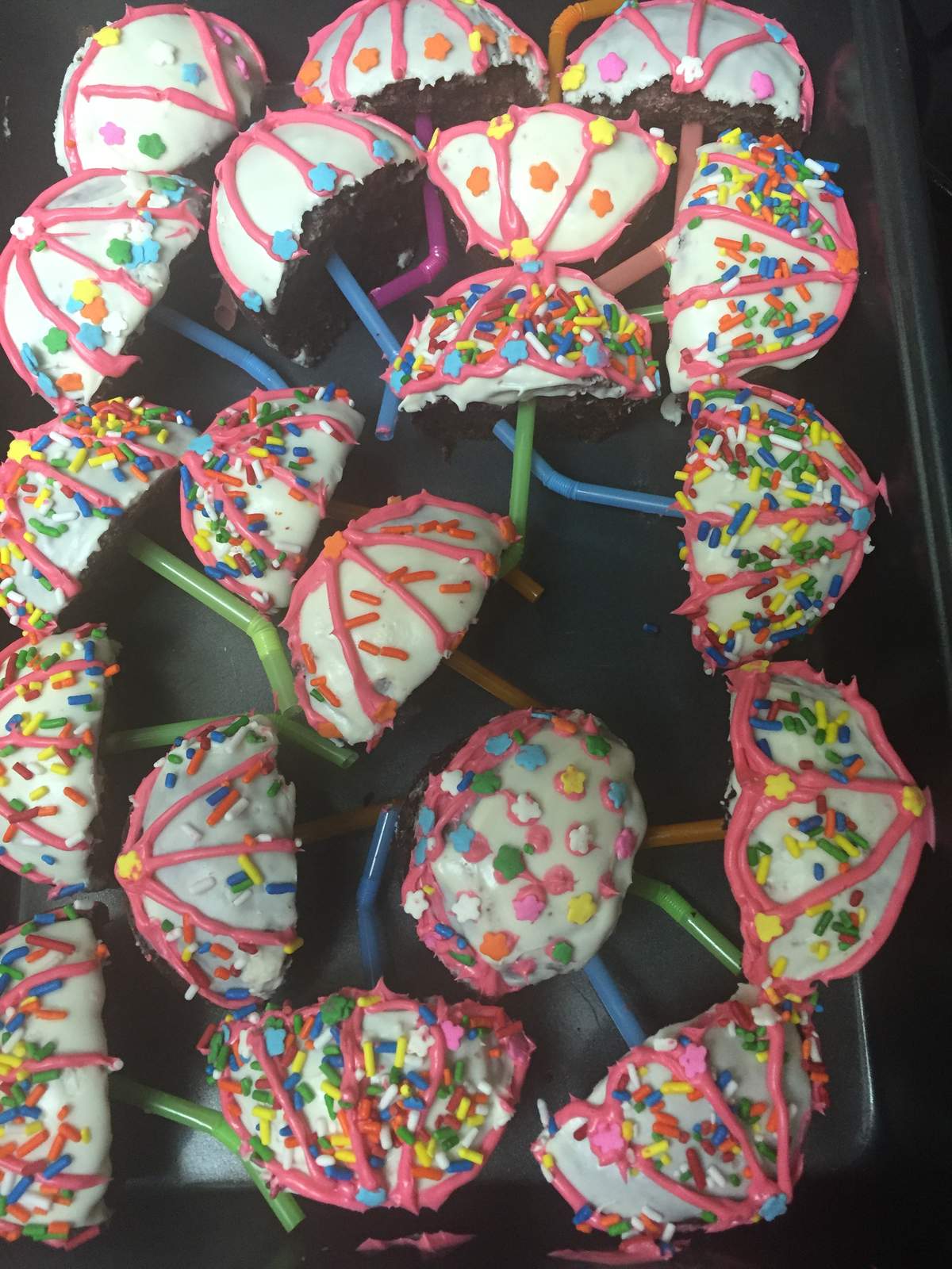 Umbrella cake for preschool snack  - Umbrella 