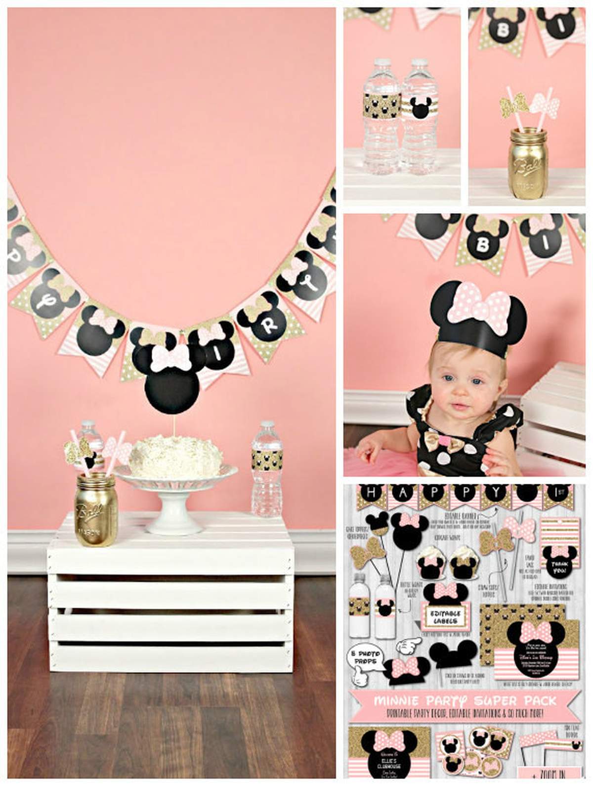 Minnie Mouse Pink & Gold Birthday Party - Minnie Mouse