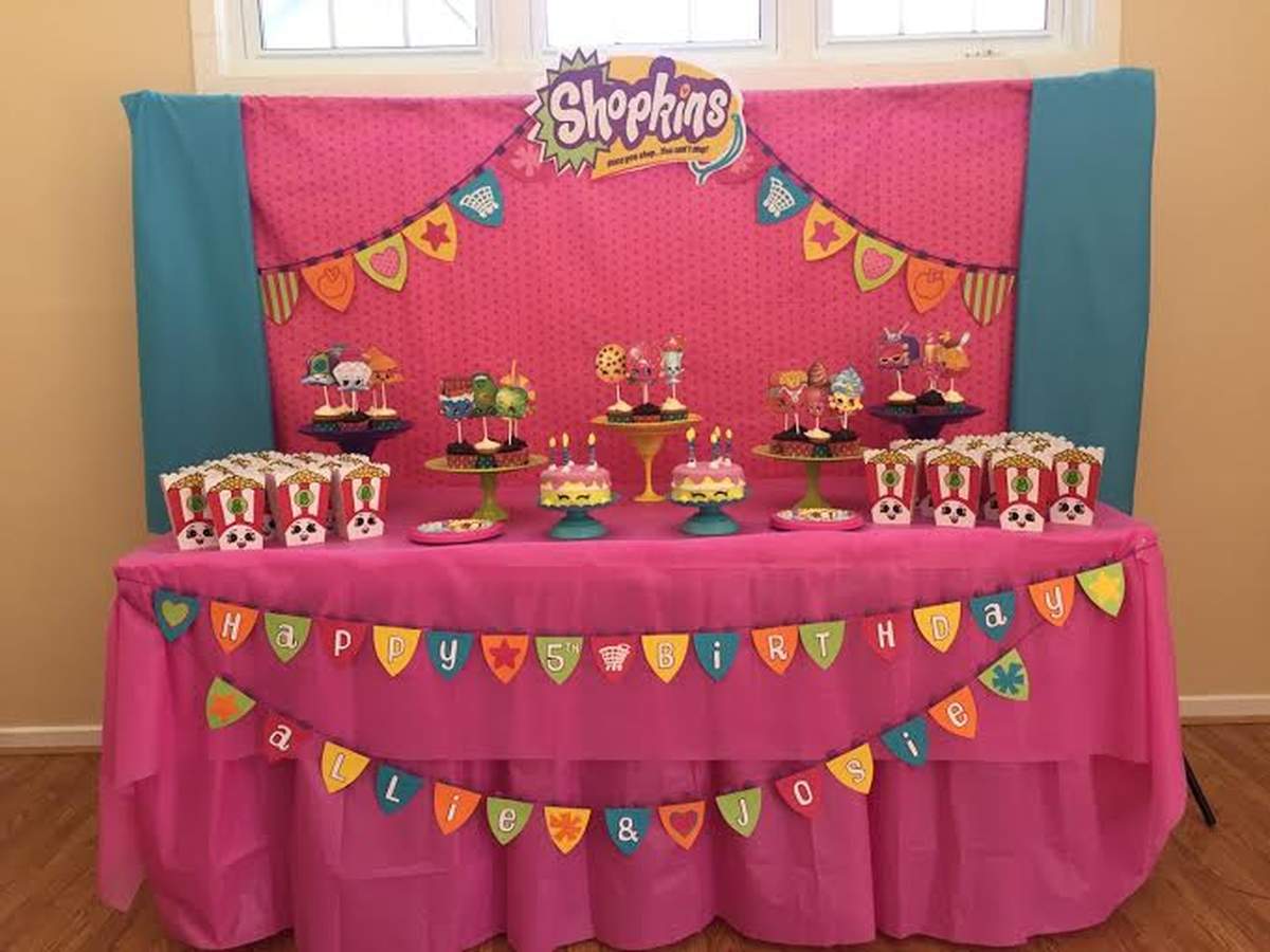Allie & Josie's Shopkins 5th Birthday Party! - Shopkins