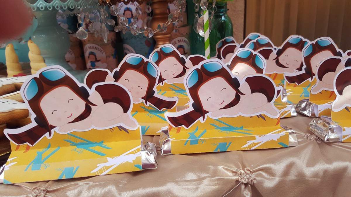 Vintage Airplane Baby Shower - baby shower