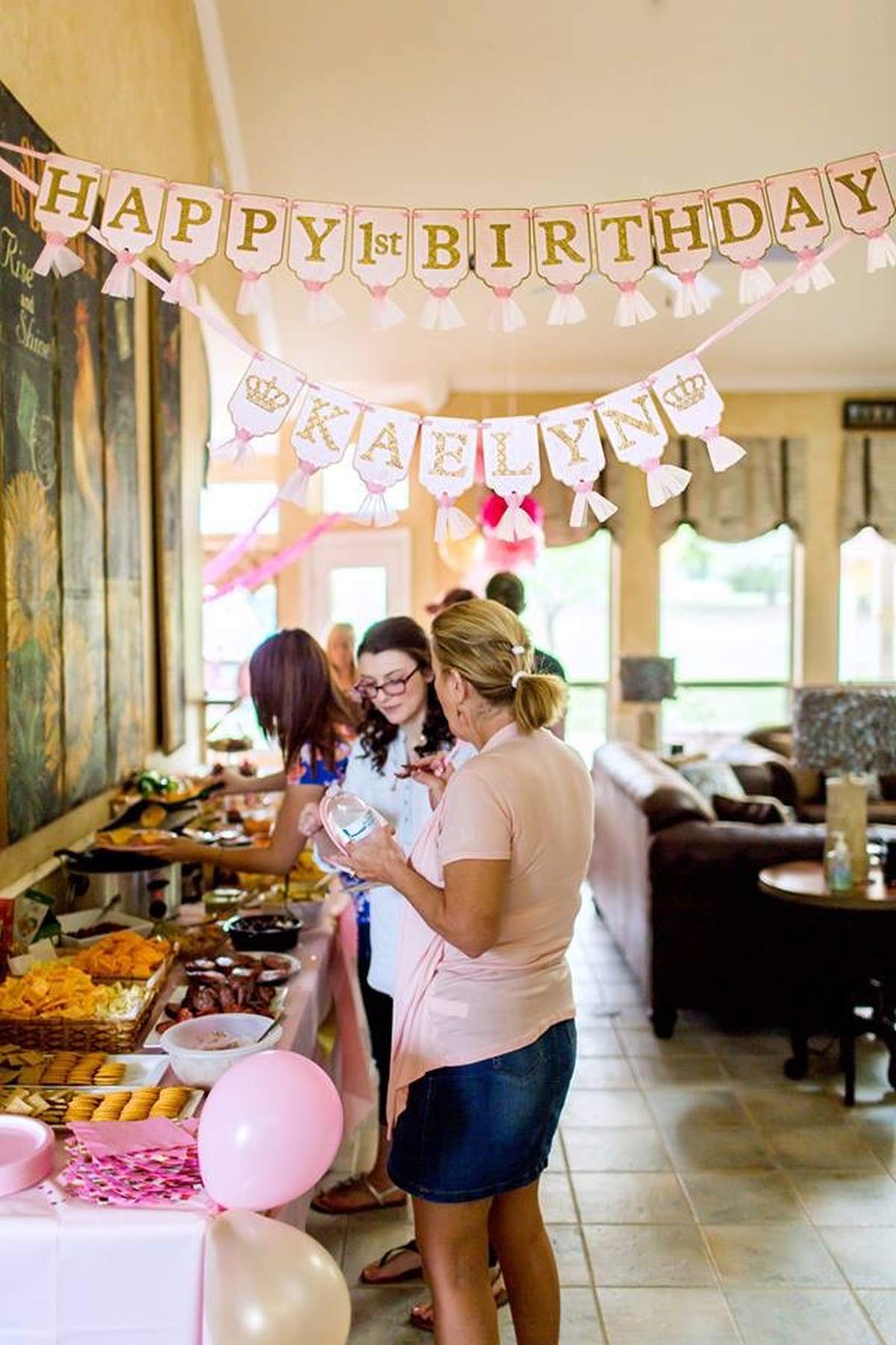 Pink and Gold (for childhood cancer) / Birthday "Kaelyn's First