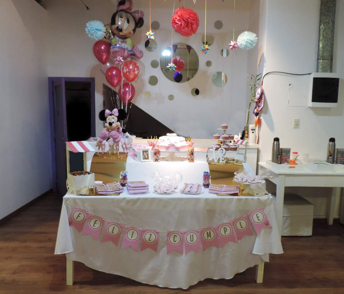 1st Birthday / Baby Pink and Gold / Nicole - Minnie Mouse