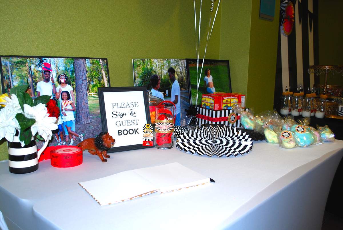 Cirque de BeBe - Black, White and Gold Circus Baby Shower