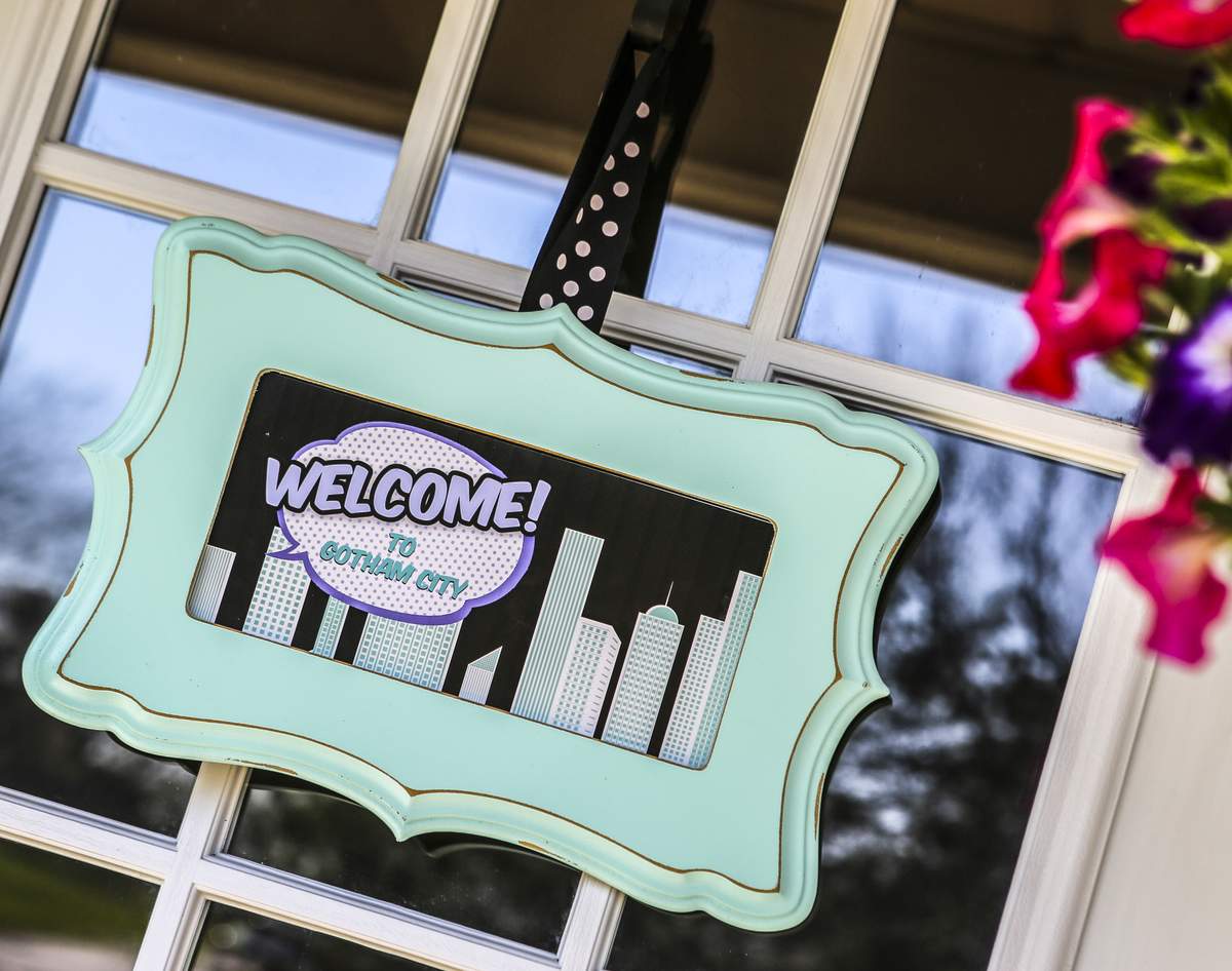 Superhero Baby Shower - Purple and Teal Superhero Baby Shower