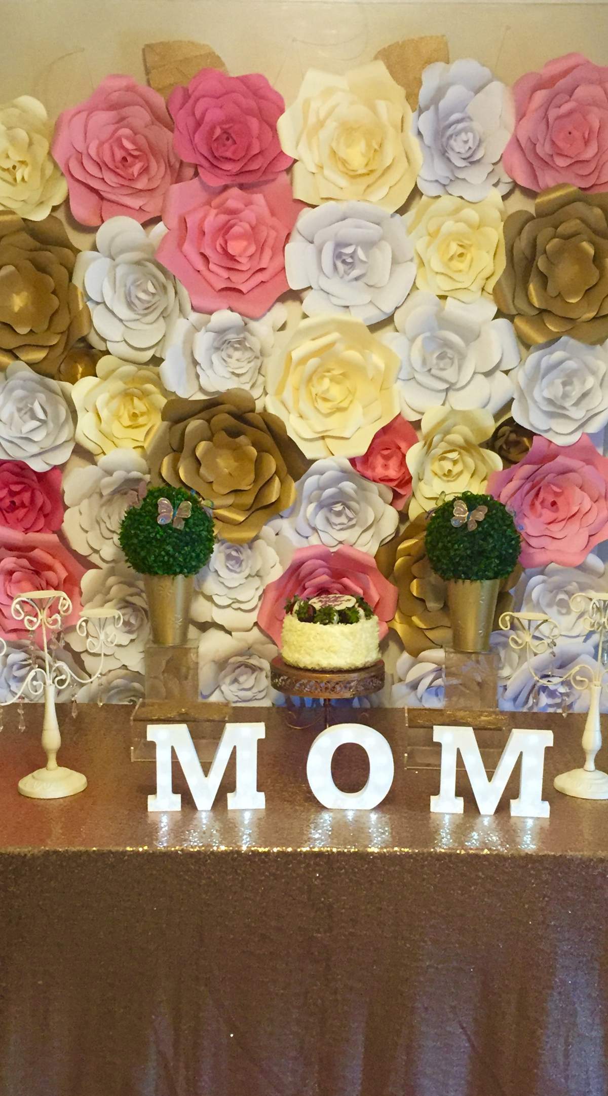 Pretty Paper Flower Wall - Spring is Here