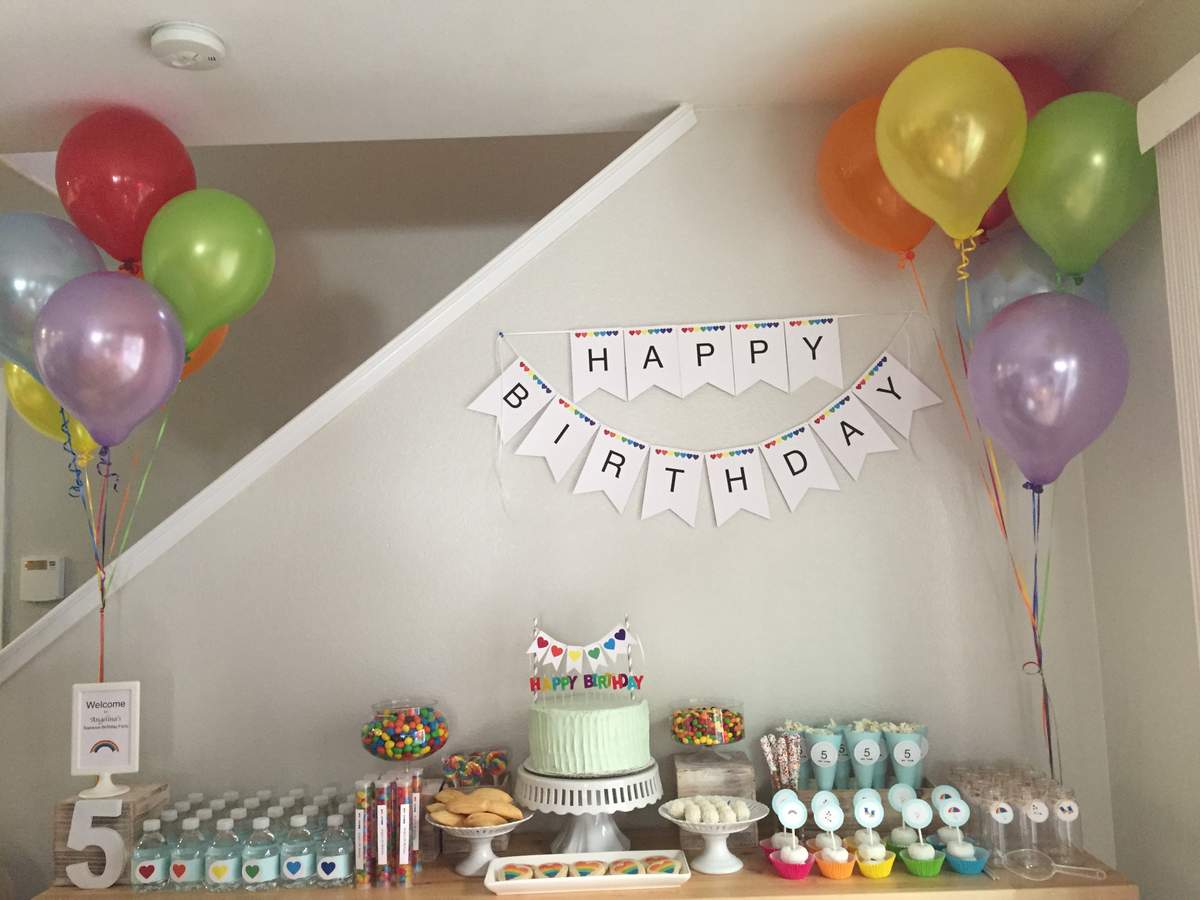Angelina's 5th Birthday - Rainbow Birthday Party