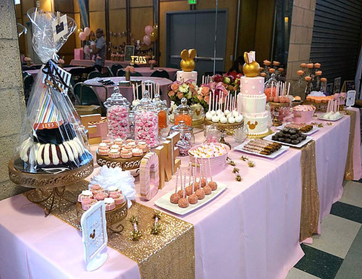 Zoey's 1st Birthday  - Pink & Gold Minnie Mouse