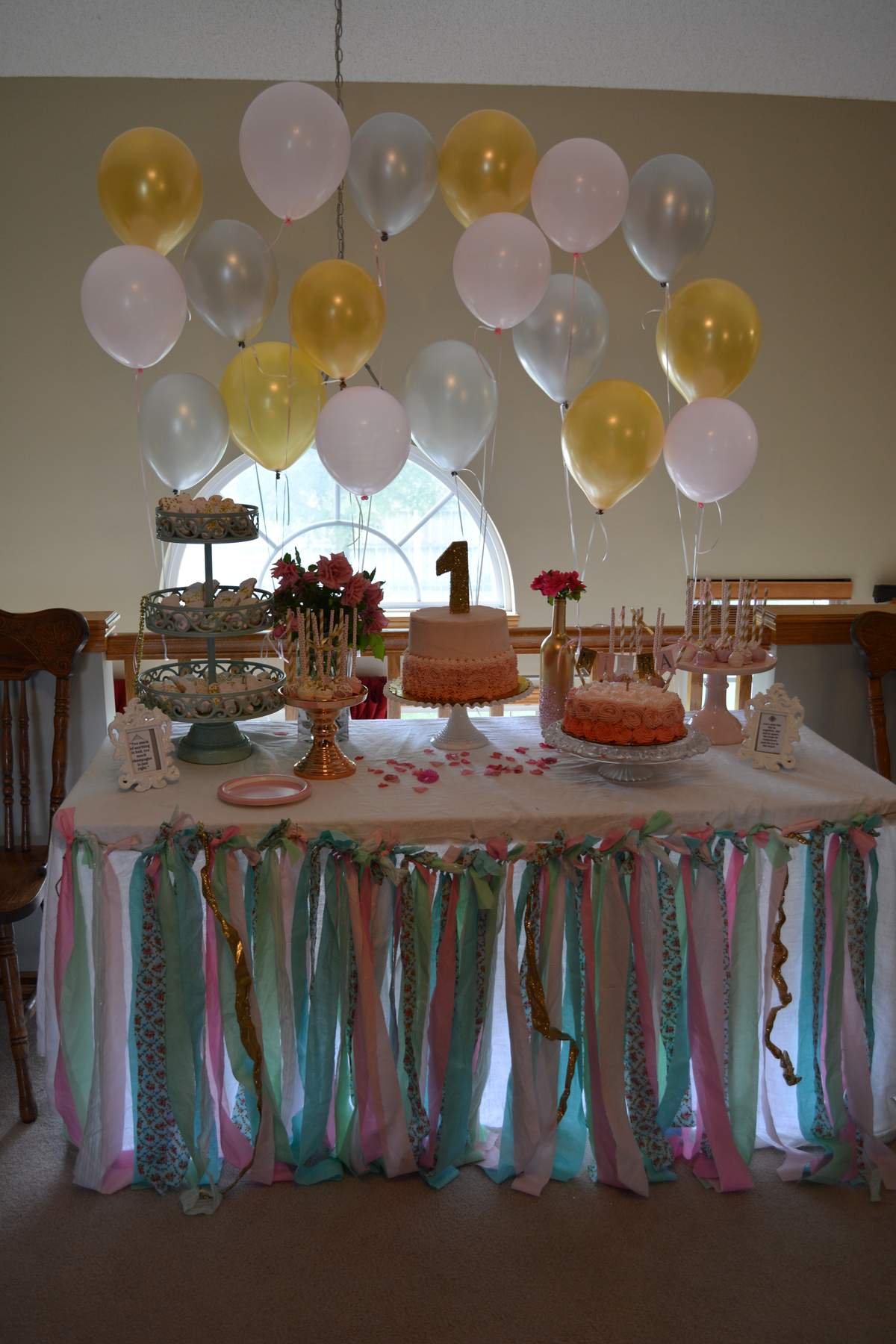 Kiera's first birthday - Blush, gold, silver and teal