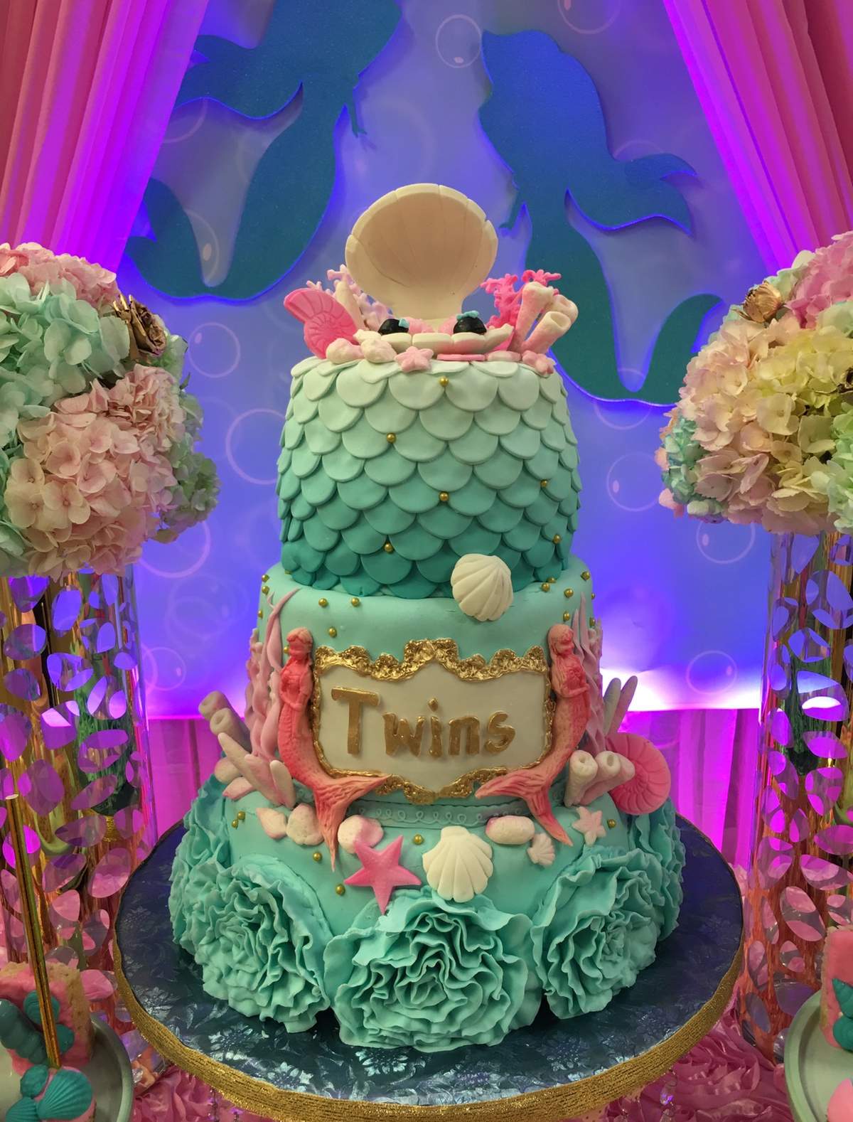 Twins mermaid  baby shower - Mermaids