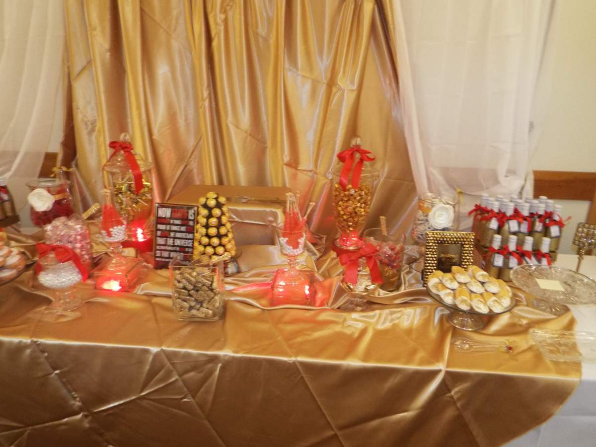 Red and Gold Birthday Party Ideas Photo 4 of 5 Catch My Party