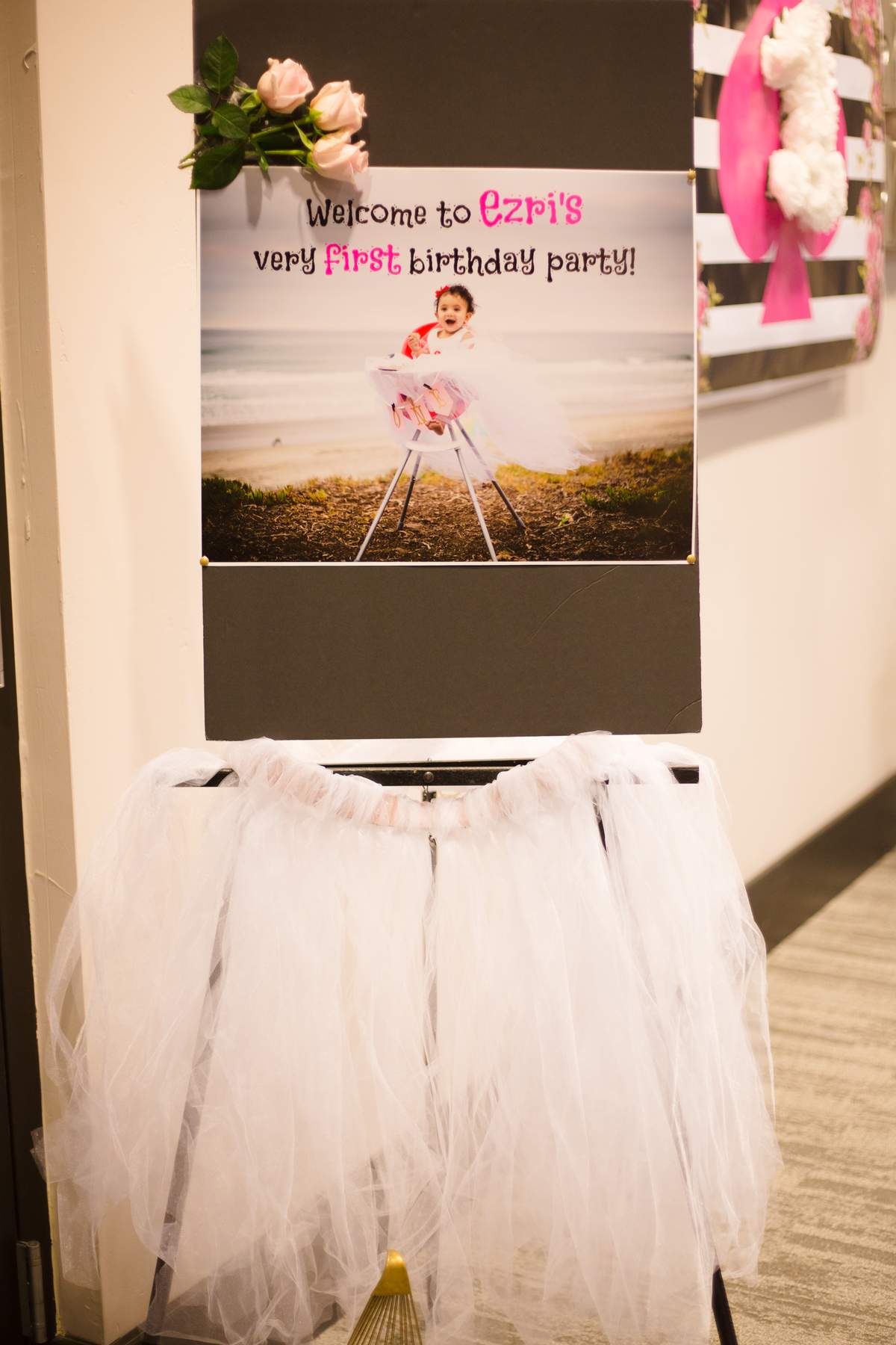 Kate Spade floral theme -  Ezri's first birthday - Kate spade 