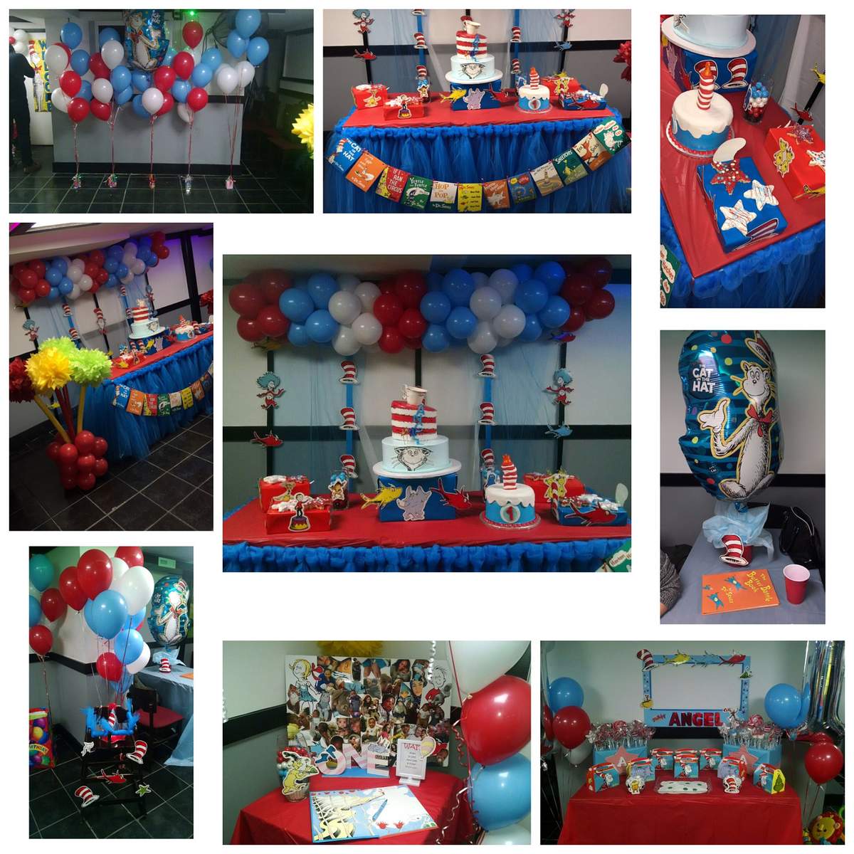 Angels Birthday ONE hundred percent - dr.suess cat in the hat