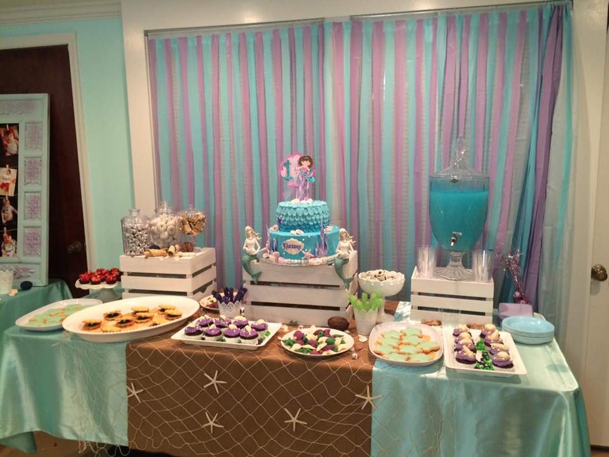 little mermaid 1st birthday - mermaid party