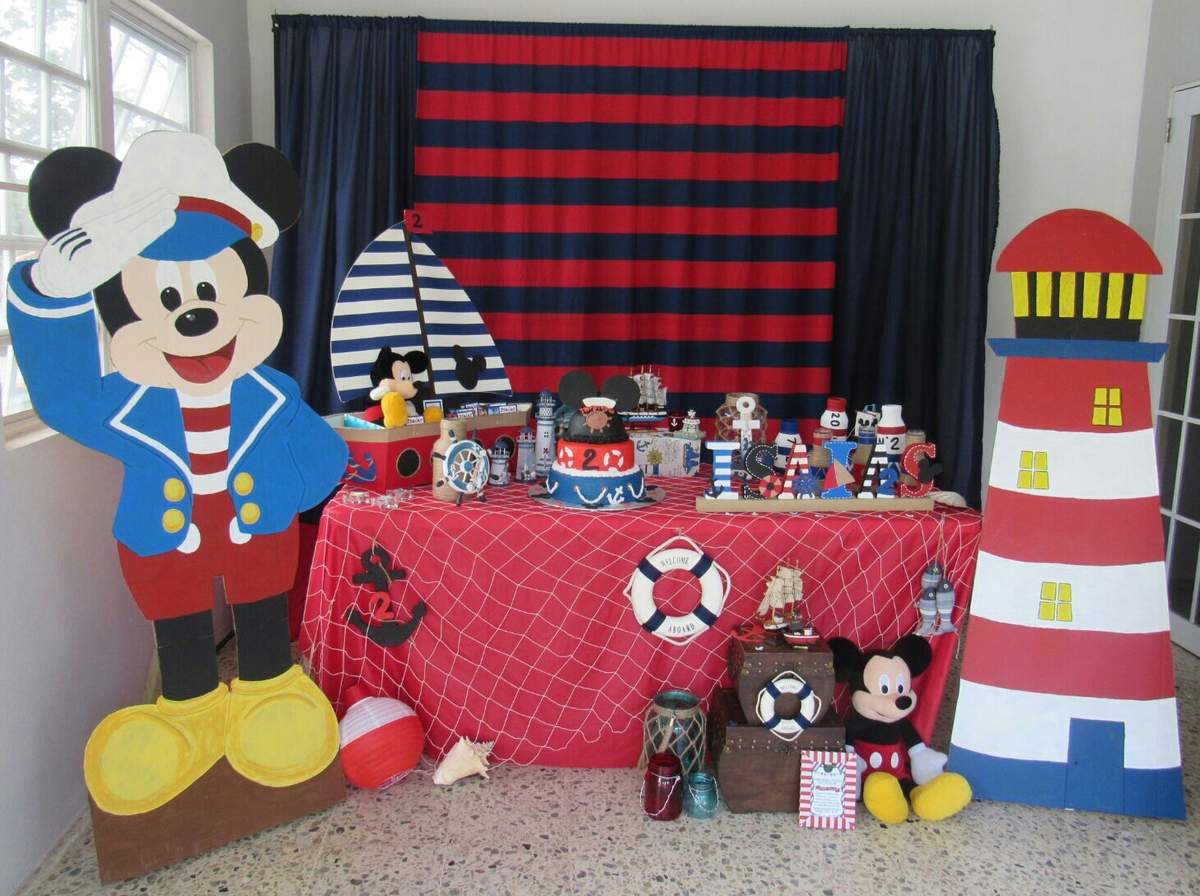 Isaías Mickey Náutica 2nd Bday  - Nautical Mickey Mouse