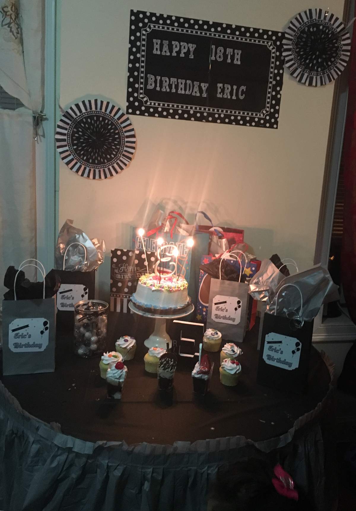 Black and silver  - 18th birthday 