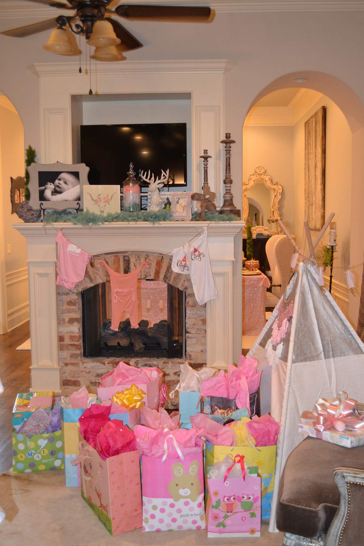 Boho, little indian, tepees, dreamcatchers, glamping Baby Shower Party