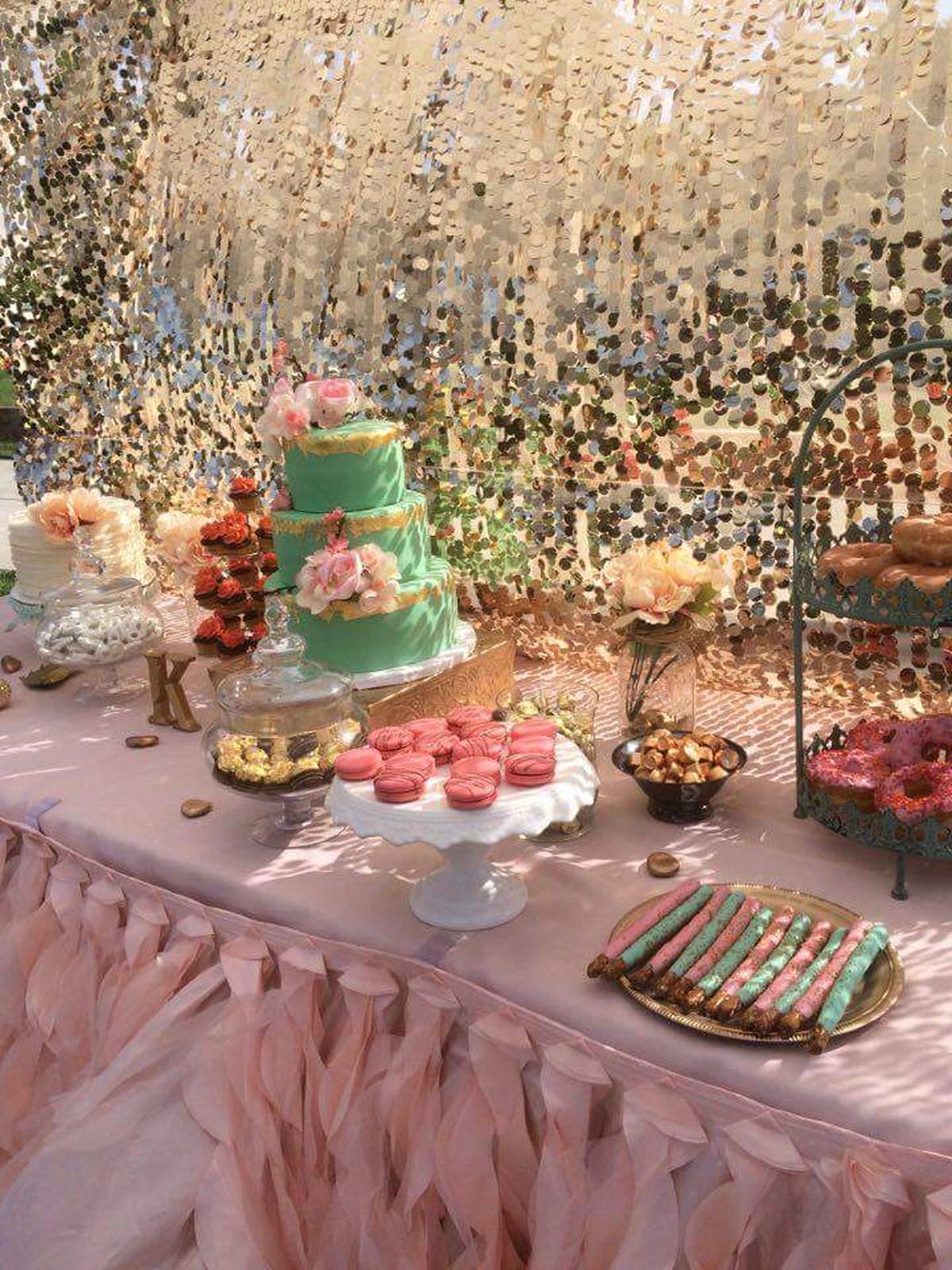 Babyshower for babygirl Kamila - Mint coral and gold