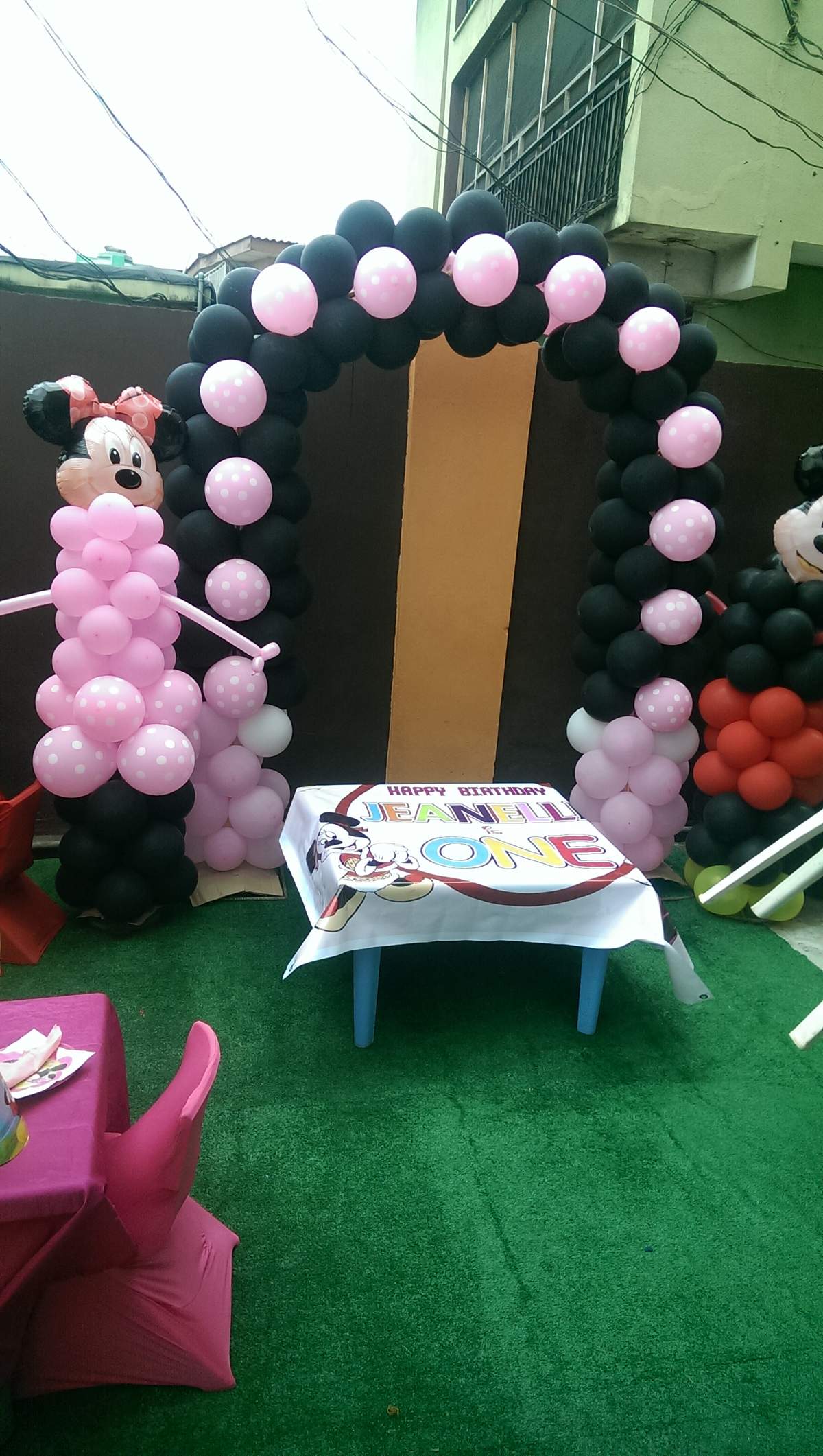 1st birthday - minnie and mickey mouse