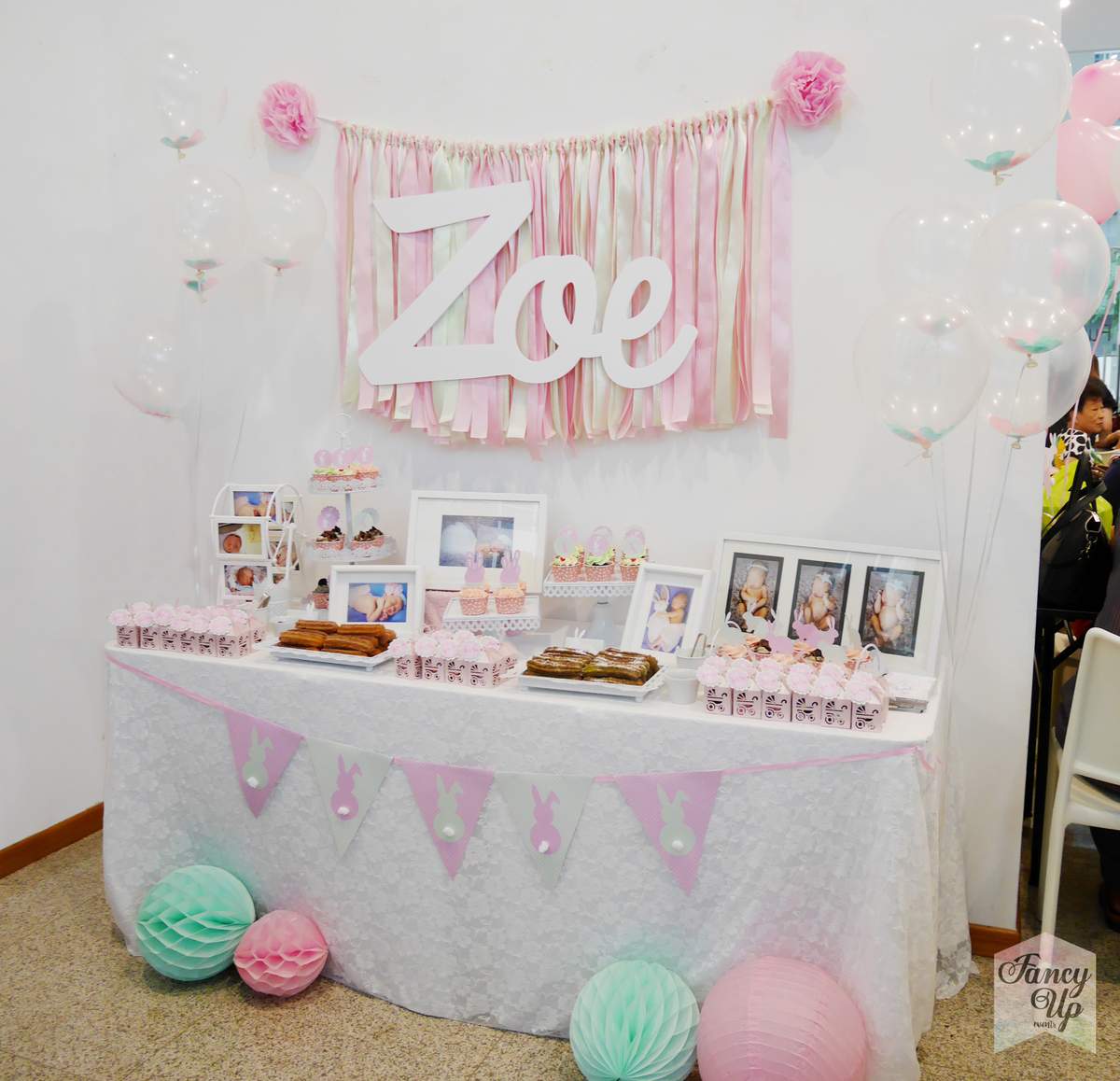 Baby Zoe's Bunny Bash - Bunny, Mint, Pink