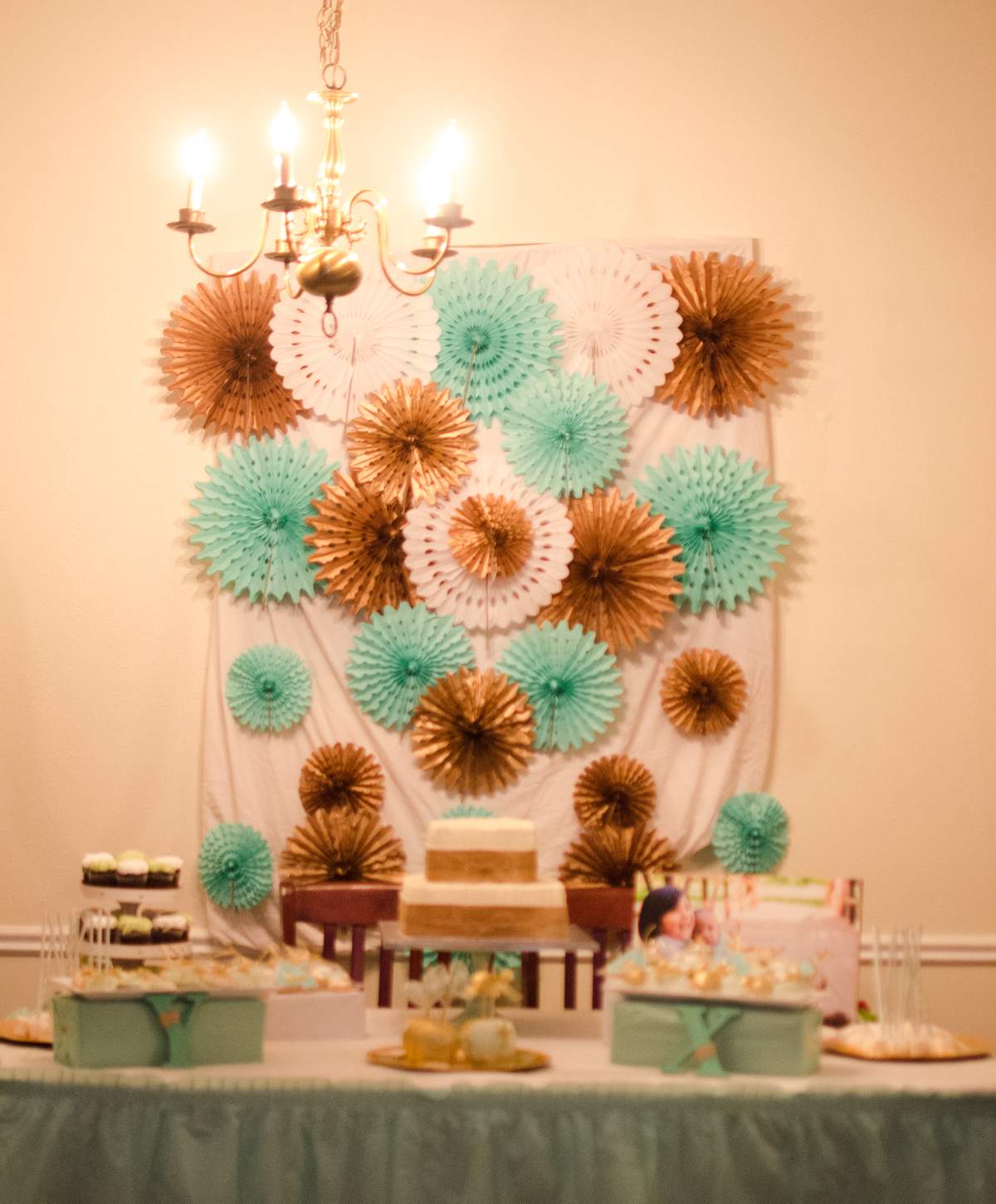 Double Celebration for Xavier and Yahir  - Mint green and gold party