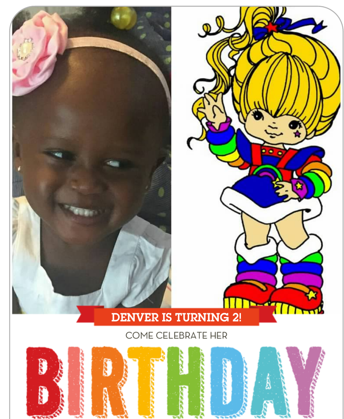 Rainbow Brite Denver's 2nd Birthday - Rainbow Brite Theme
