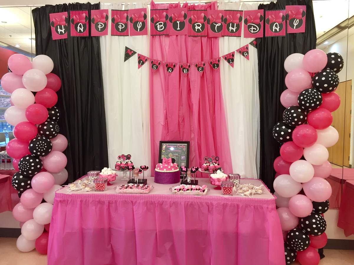 Isabella's First Birthday Party - Minnie Mouse