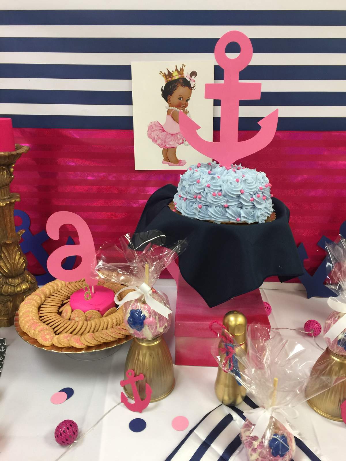 Baby Aubreigh's Anchors Away Shower  - Anchors & Gold