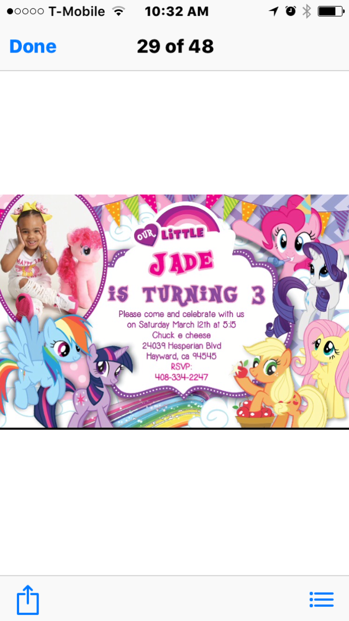 Jades My Little Pony 3rd birthday party - My lil pony