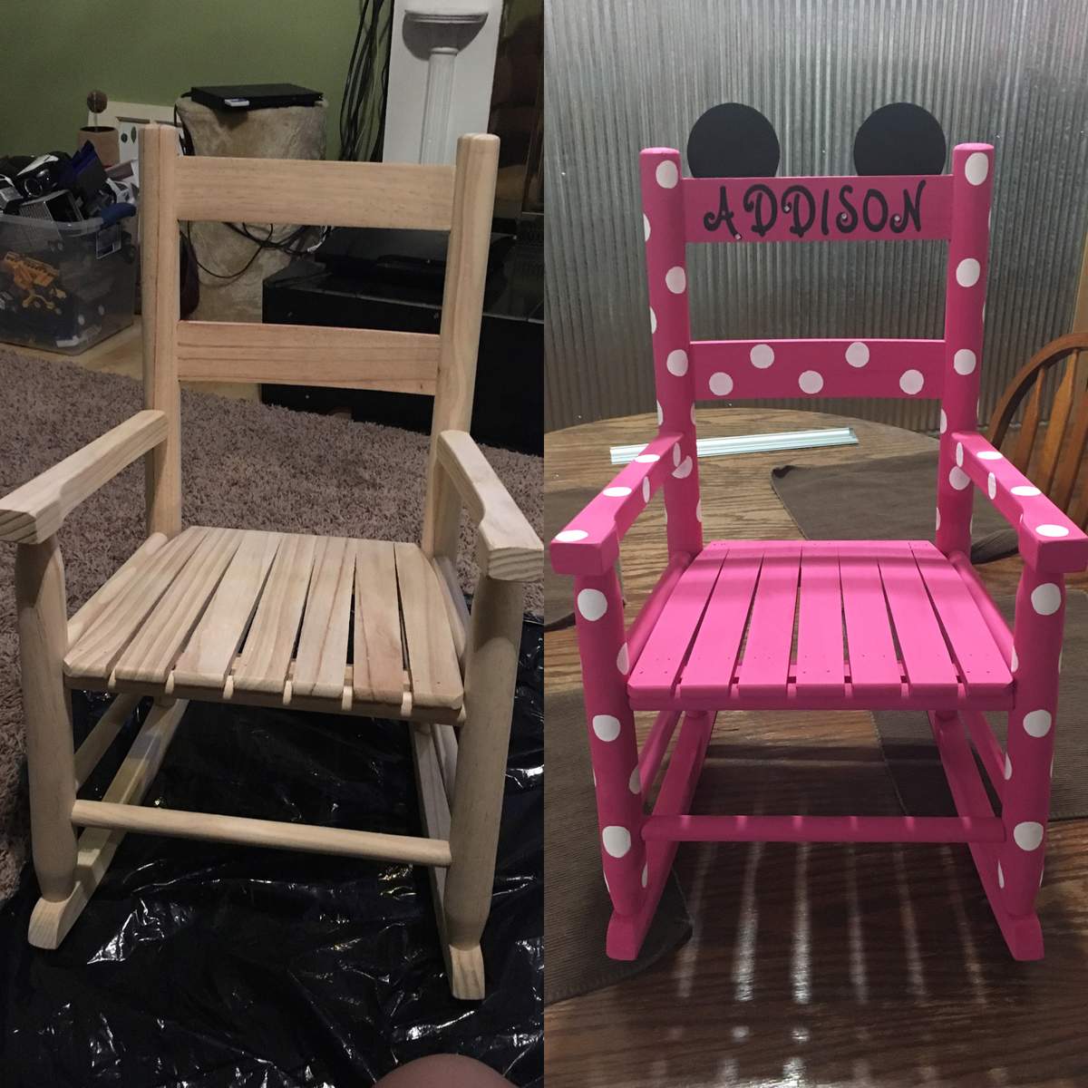minnie mouse rocker chair