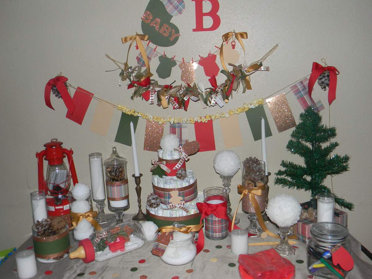 Christmas baby shower - Christmas