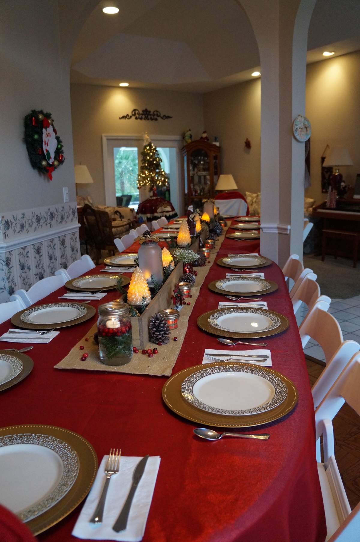 Rustic, red, gold, deer Christmas/Holiday Party Ideas | Photo 9 of 45