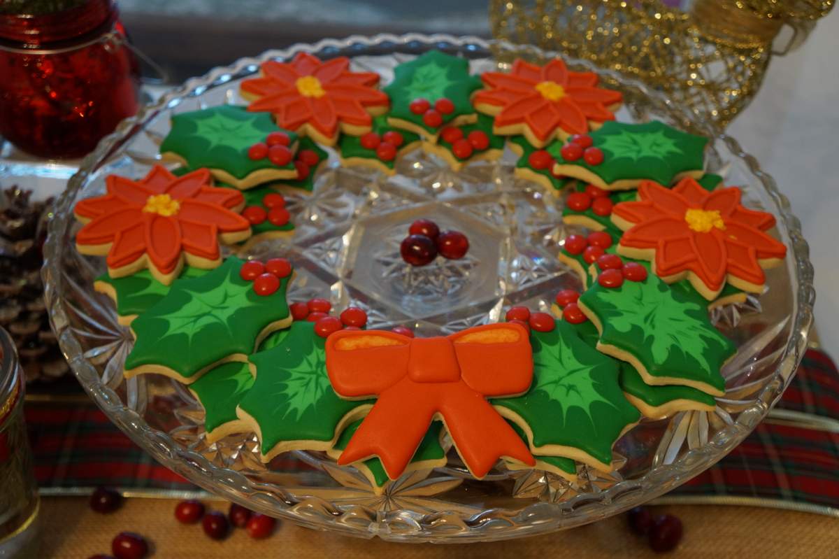 Rustic, red, gold, deer Christmas/Holiday Party Ideas | Photo 9 of 45