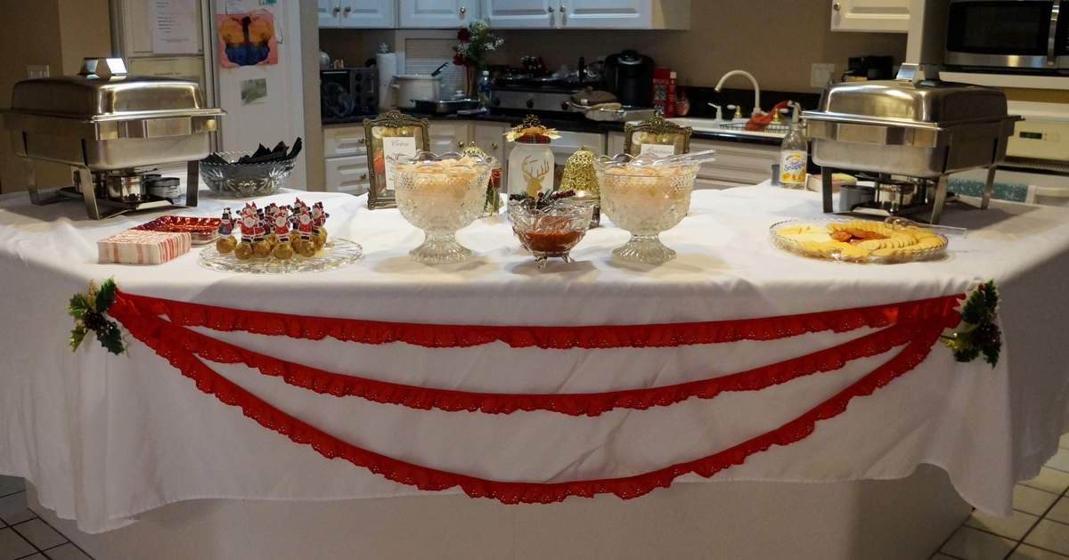 Rustic, red, gold, deer Christmas/Holiday Party Ideas | Photo 9 of 45