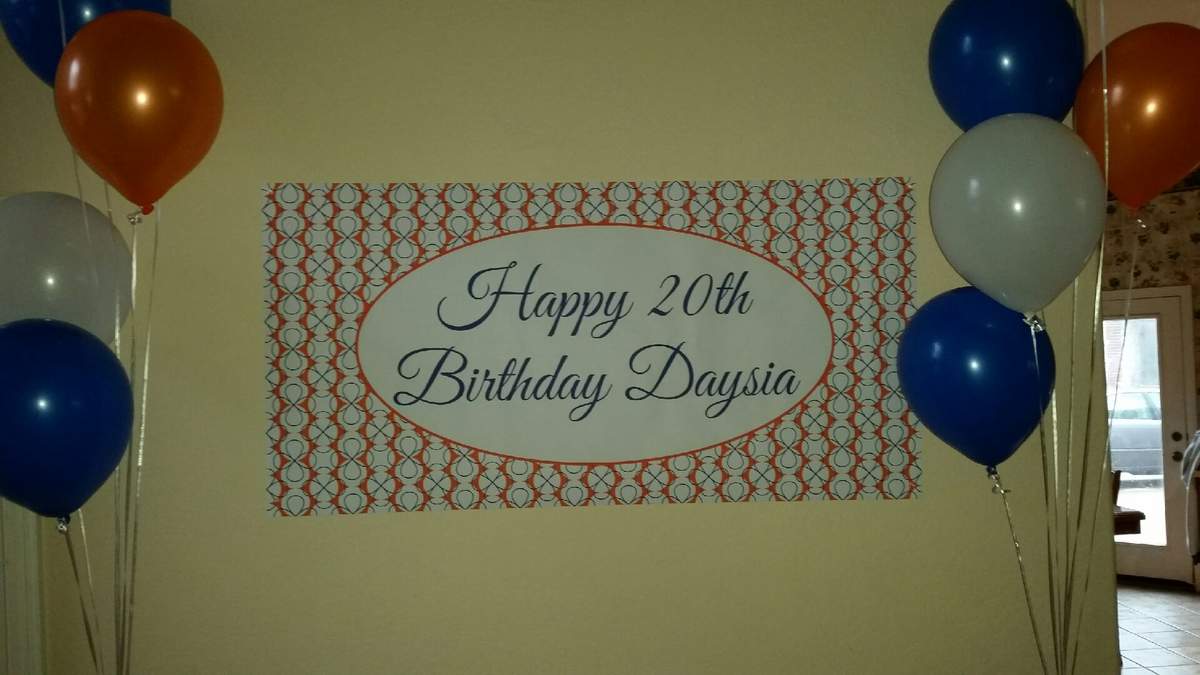 Daysia's 20th Birthday Party - Orange and royal blue 