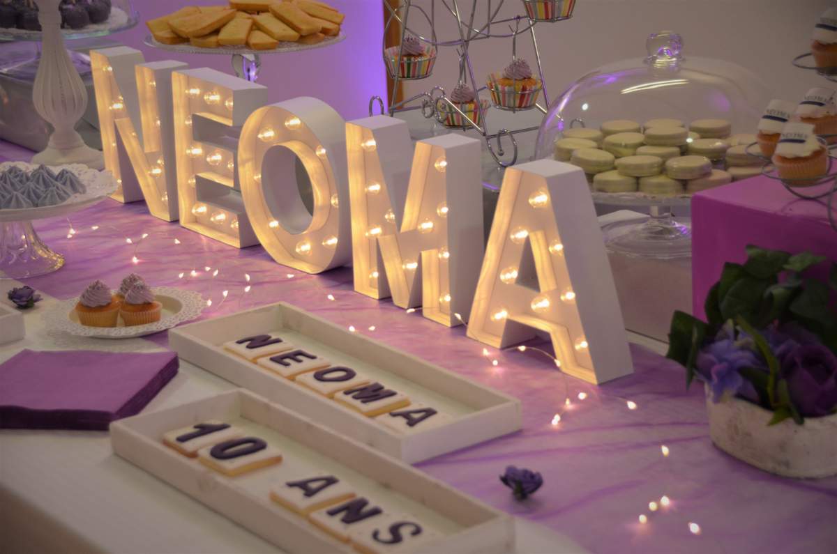 Cocktail for the 10 years of NEOMA business school - 10 years in white and purple