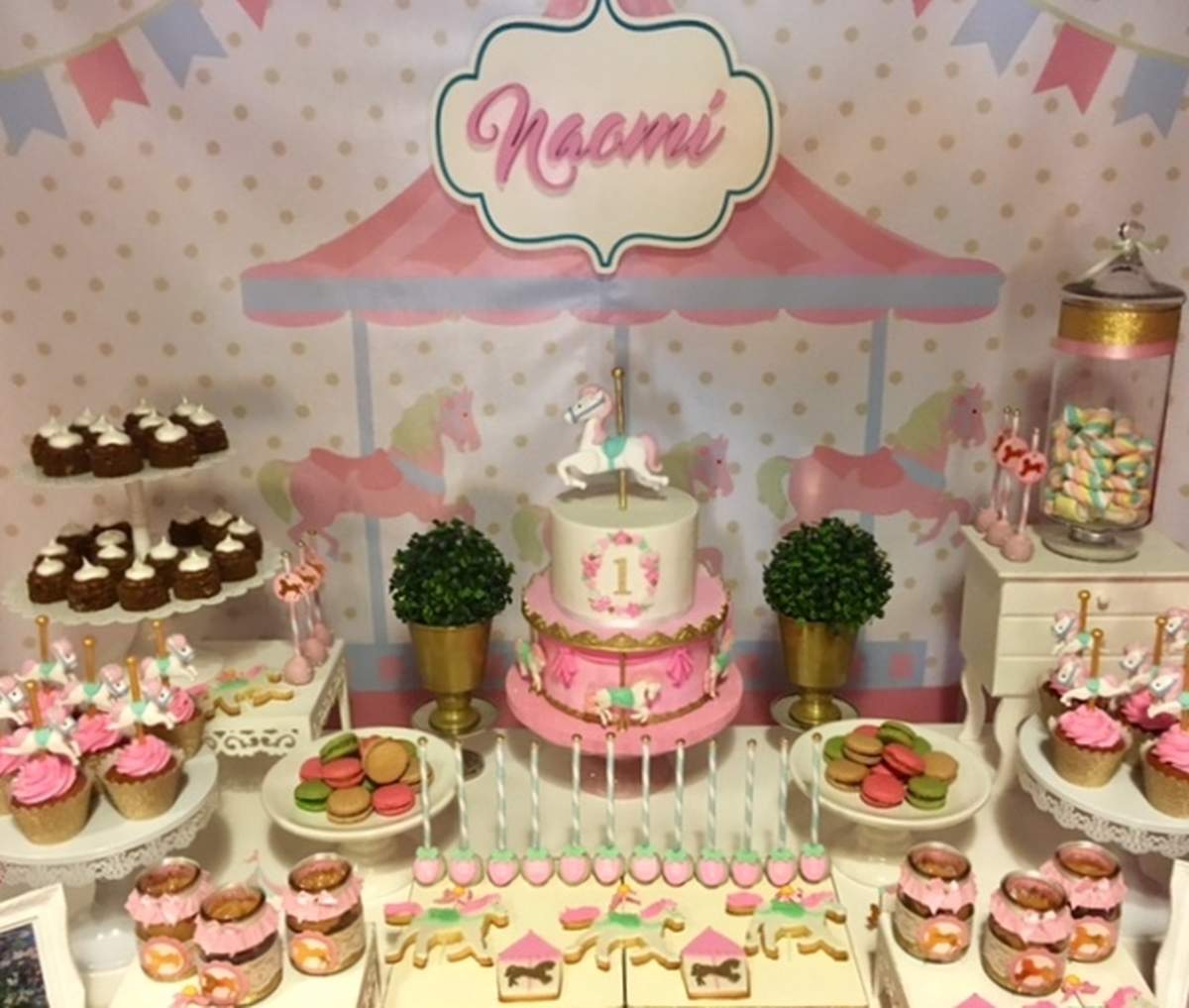 Enchanted Carousel birthday party - Carousel
