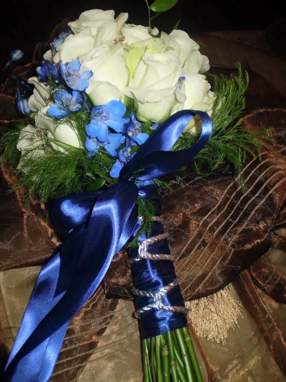 Mr & Mrs Wedding - Blue and White