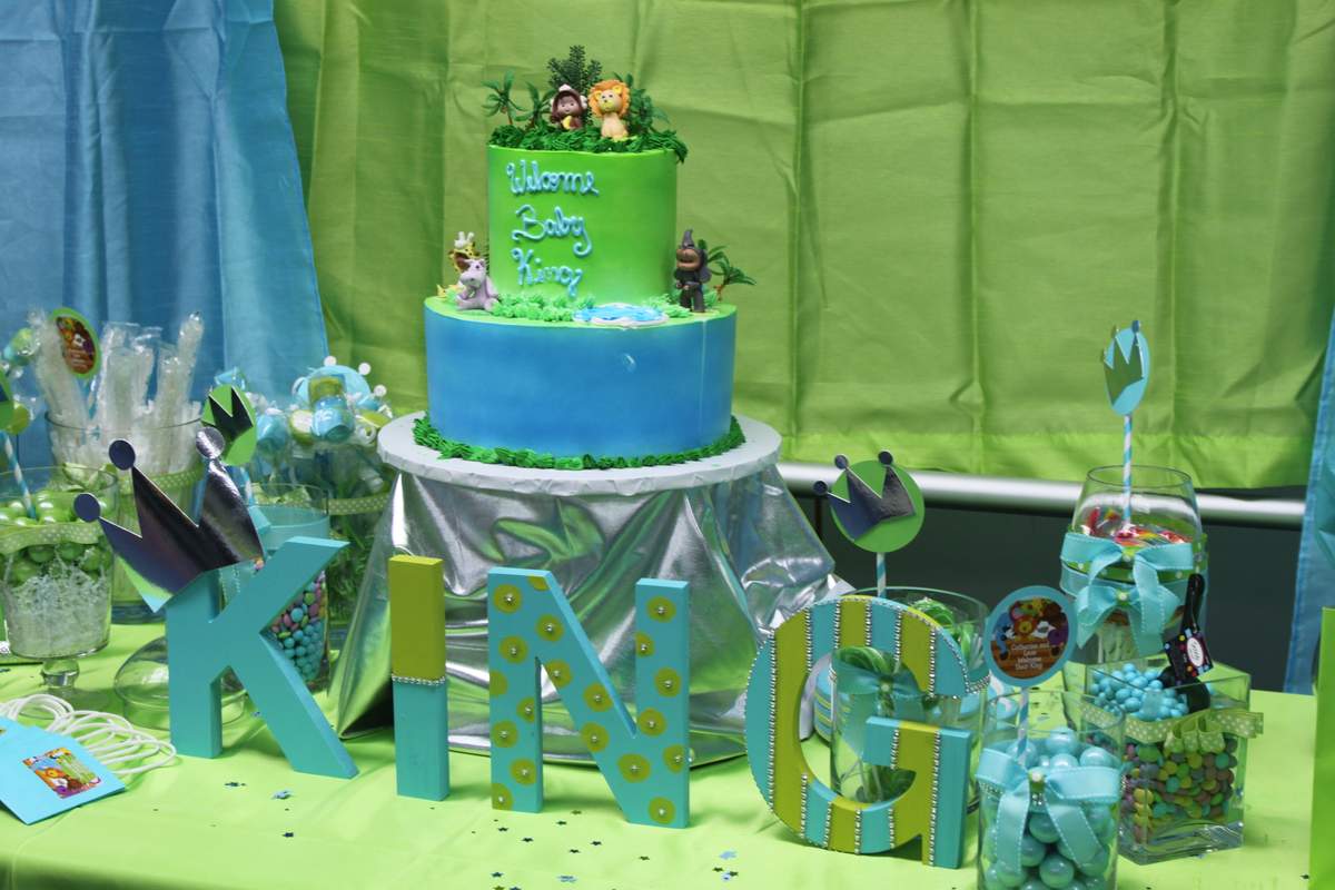 Leon & Catharine's Baby Shower - Lime Green and Sky Blue/Turquoise Noah's Ark 