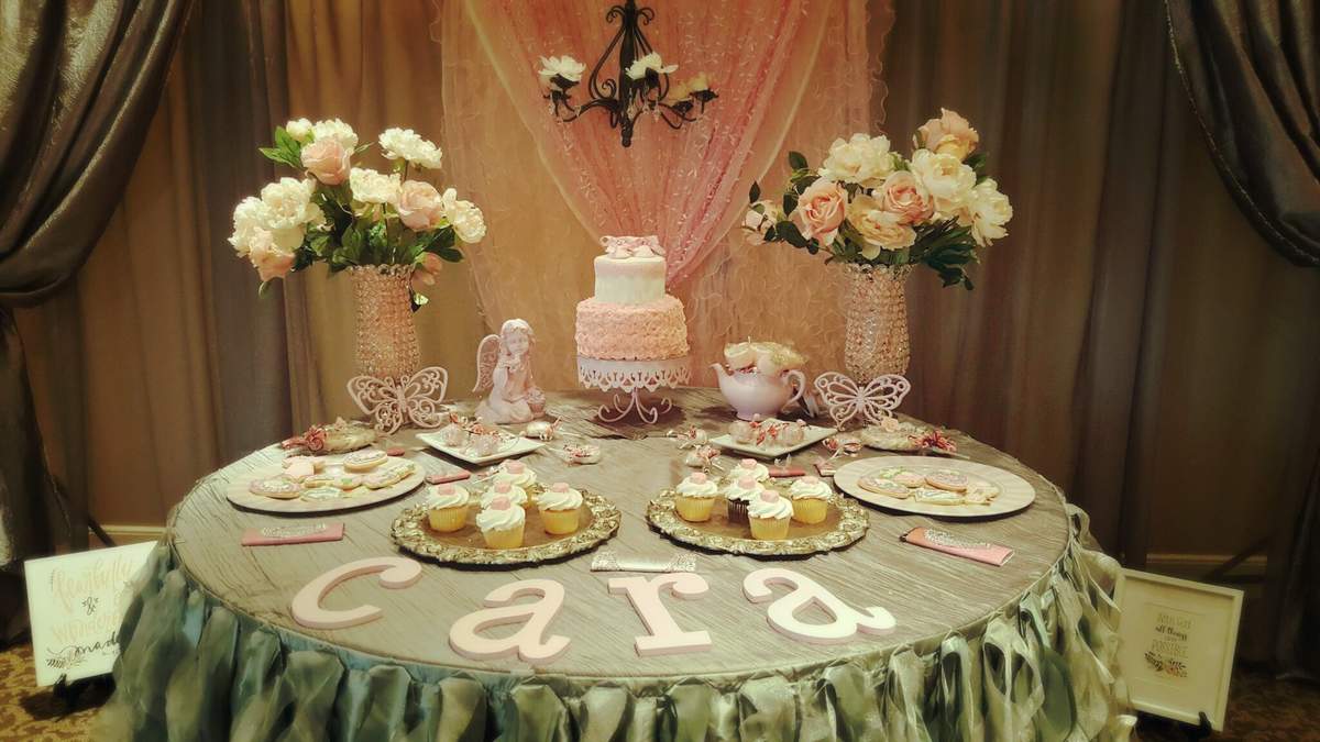Cara's Rose Garden  - Pink and Grey Baby Shower 