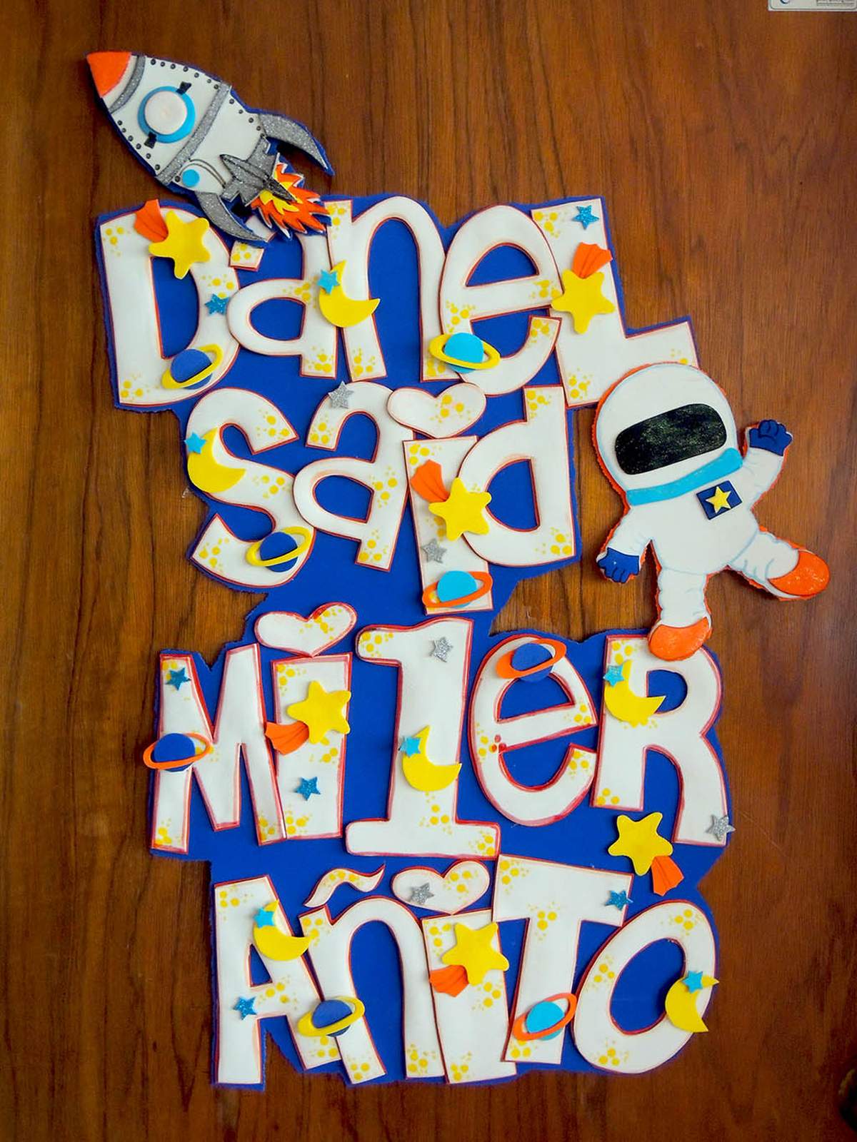 Danel's outer space first birthday - astronauts / space