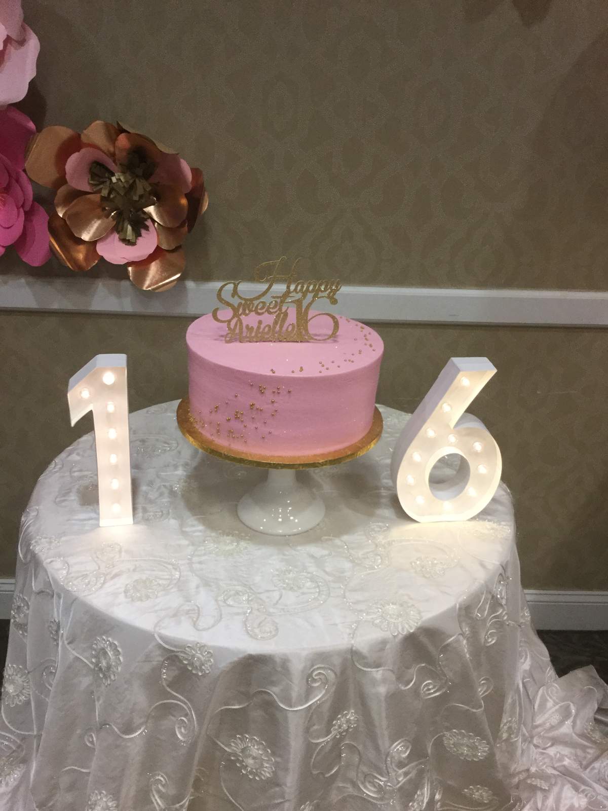 Arielle's Pink Gold and Ivory Sweet 16 - ARIELLE'S FLORAL CHIC SWEET 16