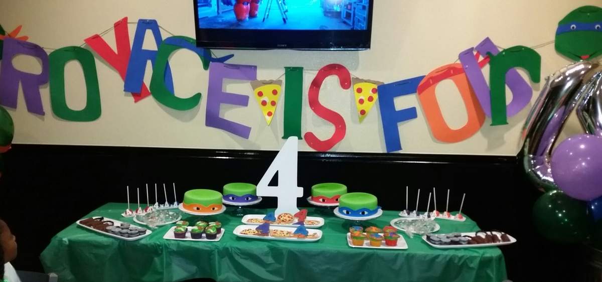 Royace's TMNT 4th Birthday party - Teenage Mutant Ninja Turtles