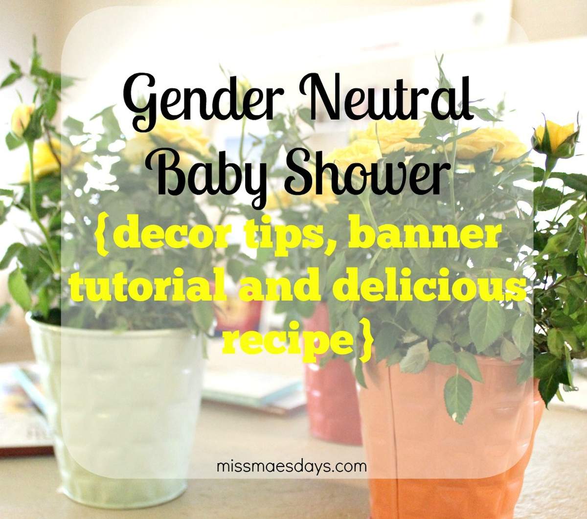 Gender Neutral Baby Shower - Yellow and Grey Lamb