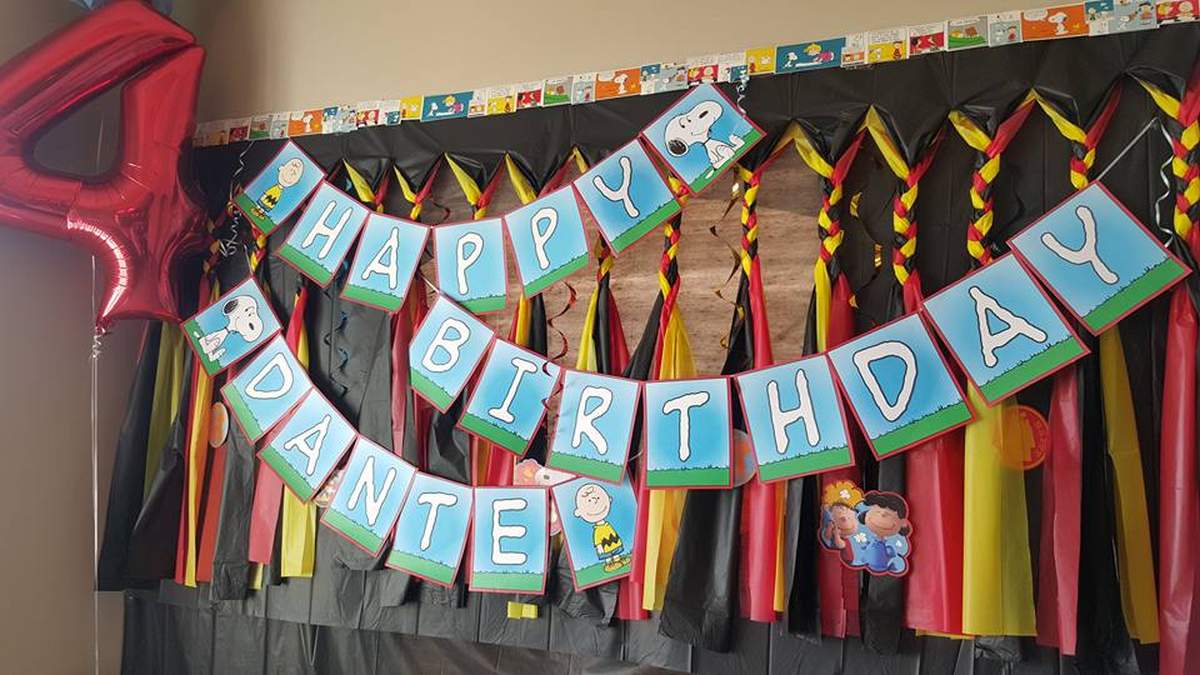 Dante's 4th Birthday Party - Charlie Brown, Snoopy, & The Peanuts Gang - Peanuts/Charlie Brown