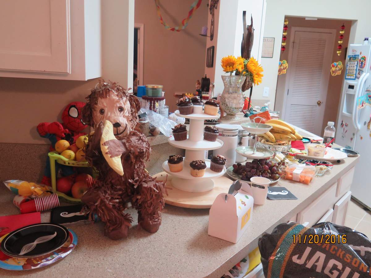 Curious Liam's 3rd Birthday Party - Curious George and Mustache Party