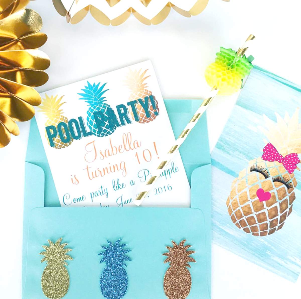 Pineapple in Paradise Pool Party - Pineapple Birthday Party